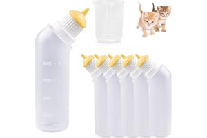 Gufastoe 5 pezzi per animali domestici mini capezzoli in silicone con bottiglia per cucciolo cane gatto o altri animali domestici (colore carne)