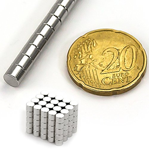 Oblique-Unique® 100 Neodym-Super-Magnete Rund 5 x 4 mm - 3