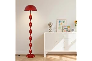 ELINKUME Lampa podłogowa wyjątkowa dla salonu, lampas grąbowa czerwona LED funky 63 "kreatywna, lampna stópie zmienny 3 kolor, światło podłogowe wysokie nowoczesne połowy wieku sypialnia, biuro, narożnik