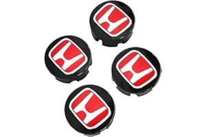 GNOXI 4 pièces Auto Cache Moyeux, pour Honda Civic 69MM Centre Roue Badge décoration Accessoires