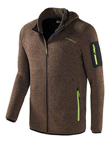 Black Crevice - Giacca Uomo in Pile, Uomo, Fleecejacke, Marrone, 48