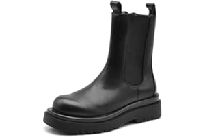 IF Fashion Stivali Stivaletti Anfibi Scarpe Chelsea da Donna Platform Elastico 831