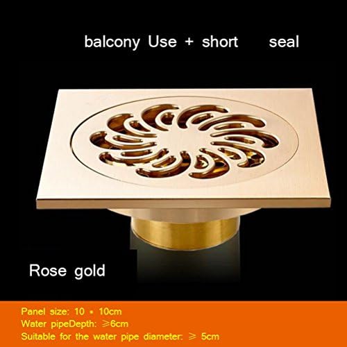 SHIBST Floor Drain Square Bathroom Wet Room Shower Drain10*10cm (Style : 7)