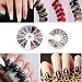 RUIMIO 15 Nail Brush, 12 Colors Nail Rhinestones, 5 Dotting Pens and Gold / Silver Studs