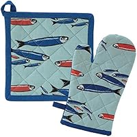 Guante de horno y soporte para ollas de Orval Creations – Les Sardines en Vogue