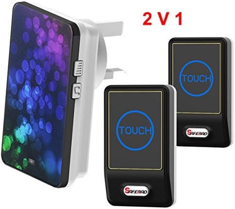 Wireless Door Bell Door Chime Touch Sensor Button 2 Outdoor Transmitters 1 Indoor Receiver Homestic Helper