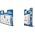 Wipro 4 Way Multiplug Adaptor with 2 Universal Sockets |Inbuilt Surge Protection & Power Supply Indi