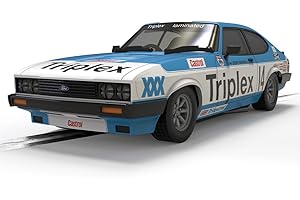 Scalextric C4544 Ford Capri MKIII - Gerry Marshall Cars - Touring Cars for ages + 3 Years, White and Blue