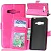Produktbild Nancen Samsung Z3 (5,0 Zoll) Lederhülle Neu Style Acht Farbe Weich PU Flip Case Ledertasche / Schutz Etui, Einfach Vintage Kollektion Karten Slot Foto Wallet Hülle Handy Tasche Zubehör
