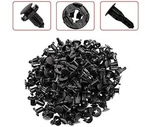 Auto-Ex 20pcs 8mm Hole Rivet Fastener Mud Flaps Bumper Fender Clips for Cars (Black)