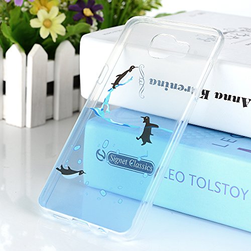 YOKIRIN A3 (2016) Hülle Samsung Galaxy A3 (2016 Version) Case Cover 3X Ultra Dünn Slim Fit Durchsichtig Transparent TPU Silikon Handytasche Handyhülle Painted Silikonhülle Etui Protective Backcover Schale Handycase Muster:Ananas + Pinguin +Macarons - 6