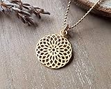  Mandala Kette 925 silber vergoldet Geschenk