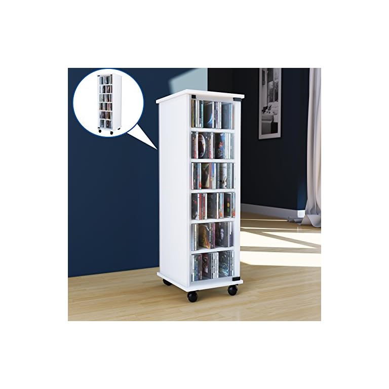 VCM Regal DVD CD Rack Medienregal Medienschrank Aufbewahrung Holzregal