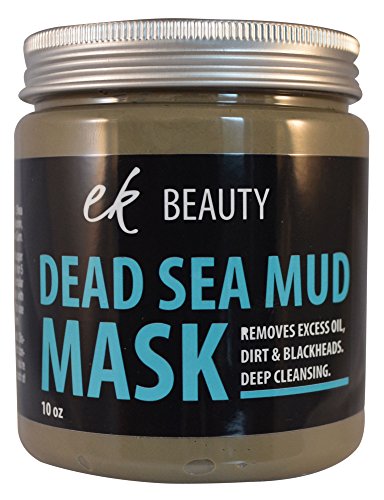 EK Beauty Dead Sea Mud Mask - For All Skin Types. Deep Cleansing. Anti Ageing. Removes Excess Oil, Dirt & Blackhead. 10oz
