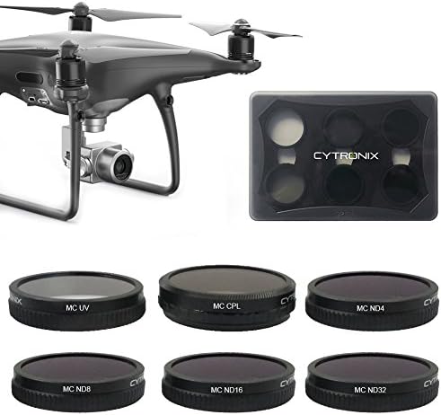Cytronix Polarizer Camera Lens Filter Drone Lens Kits 6 Pack UV/CPL/ND4/ND8/ND16/ND32 Filters 4 per filter Storage Box for DJI Phantom Quadcopter Gimbal Accessories