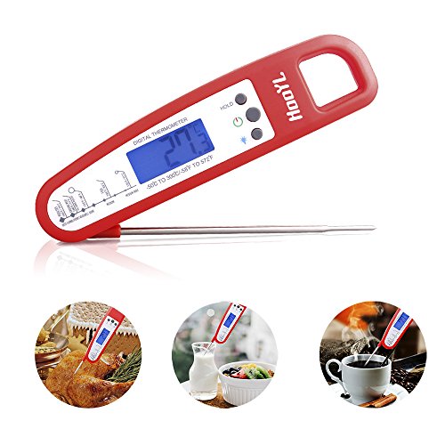 HooYL faltbares Bratenthermometer Fleischthermometer Küchenthermometer Augenblick Digital-Thermometer