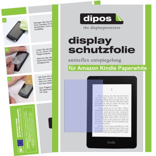 2x Dipos Antireflex Displayschutzfolie für Amazon Kindle Paperwhite
