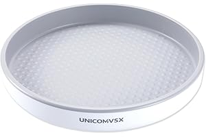 UNICOMVSX Organizador de Plato Giratorio Lazy Susan 25cm, Especiero Giratorio Plato Cocina, Organizador Giratorio para Especias e Ingredientes para Hornear (25cm 1 Pieza, Gris)