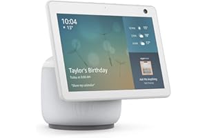 AMAZON ECHO AND ALEXA Certified Refurbished Echo Show 10 (3rd generation, 2020 release) | HD smart display with motion and Alexa, Glacier White Fabric