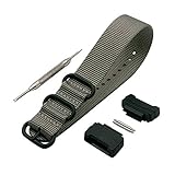 Adapter (16mm) und 1 Stück HD Conversion RAF Grau NATO Nylon Uhrenarmband Strap Kit für Casio GShock MIL-Shock 5600 GWM5610 DW6600 GW6900 2310 G100