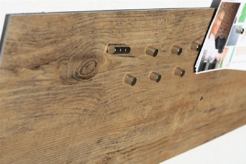 Magnettafel/Magnetboard in Holz-Optik: Eiche „Cognac“, Pinnwand aus Vinyl mit Stahl-Rückseite, 100cm x 22,5cm - 2