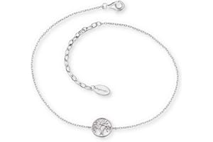Engelsrufer Fußkettchen für Damen mit Anhänger, 925er Sterlingsilber rhodiniert, oder Edelstahl, verstellbare Länge, nickelfrei, Allergiker geeignet