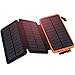Produktbild Z@xb Solar-Ladegerät 10000mAh, Hochleistungs-Taschenlampe für den Außenbereich, maximaler 2A-Eingang, externer Akku, 2.1A-Ausgangsleistungsbank Kompatibles iPhone, iPad, Samsung