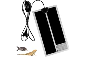 CLIUNT Manta Calefactora para Reptiles, 7W Térmicos para Terrarios, Almohadilla Térmica para Reptiles, Almohadilla térmica Ajustable para Reptiles con Temperatura Ajustable para Tortuga, Serpientes…