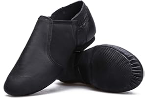 WEBROSISTOL Chaussons Danse Jazz Femme Chaussure Sport en Cuir Ultra Légère Classique Gymnastique Latine Sneackers