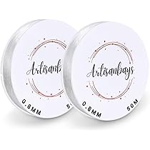 Beebeecraft 2 Rouleau De Fil De Cristal Élastique Plat De 100 M Cordon Extensible Blanc De 0.8 Mm Fil De Cristal Pour Bracelets Et Fabrication De Bijoux