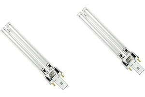 MARINE COLOR Lampe à ampoule UV 2 pièces 5w 7w 9w 11w 13w, ampoule de remplacement pour ampoules de remplacement UV PLS pour filtre d'étang UVC et clarificateurs (7w)