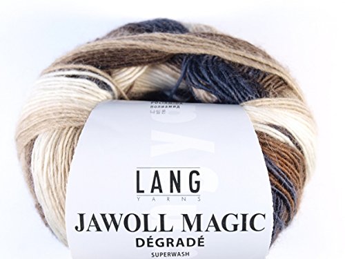 100 g Sockenwolle Jawoll Magic Degrad? 4-f?dig, Fb. 126 beige-braun* neue Farbe 2014