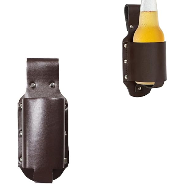 Ceinture Porte-Bouteille En Cuir CFHOONY - Accessoire BBQ Et Randonnée
