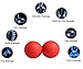 Produktbild Ueasy Selbstmassage-Ball / Duo-Ball / Faszien-Trainer / Faszien-Ball, Zur Triggerpunkt Behandlung bei Nackenschmerzen, Rückenschmerzen & Verspannungen oder für Gymnastik, Pilates & Regeneration (Rot)