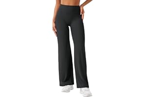 ZAAYO Pantaloni da yoga senza cuciture, da donna, a vita alta, flared, leggings sportivi, da yoga, opachi, da donna