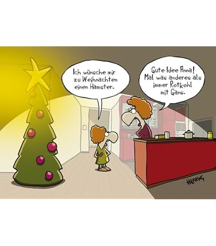 Moderne Weihnachts-Postkarte A6 "Yoga Für Weihnachtsmänner" – Witziger Cartoon Von Gaymann
