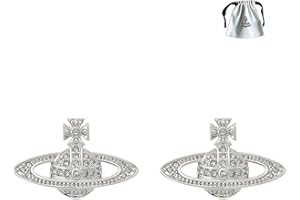 GENERIC Planet Orb Pearl Silver Necklace 925 Mini Bas Earrings Set Crystal Rhinestone Y2k Aesthetic Pendant Mini Bas Necklace for Women Girlfriend Wife Birthday Jewellery Gift