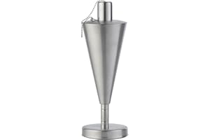 greemotion Stainless Steel Oil Lamps for the Garden - Create Cosy Lighting for Outdoor Dining Sets - Table Oil Lamps With A Wick, Great for Centrepieces