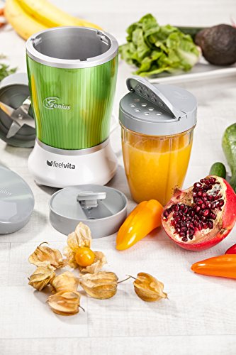 Genius Feelvita Nutri Mixer | 20 Teile | Stand-Mixer | Smoothie-Maker | Mixen | Rühren | 23000 UpM | 600 Watt | 1 Liter | Bekannt aus TV | NEU - 4