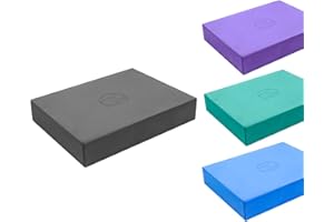 Fitness Mad Pilates Block, Eco Friendly EVA Sitting Block for Pilates & Home Workouts, Support for Various Postures, Blue, 35cm x 25cm x 60mm