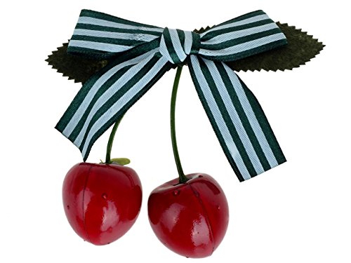 Yantu Cute Women Girl Lady Retro Vintage Bow Cherry Hair Clip Hairpin