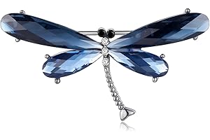 DUOWEI Floral Enamel Dragonfly Brooch Pins Dragonfly Gifts for Women Girls Clothes Scarf Accessories