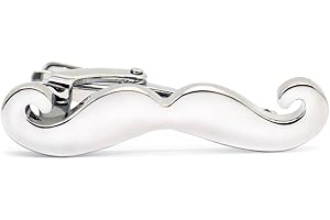 HONEY BEAR Barba Bigote Clip Pasador de corbata -Talla normal/skinny Para Hombre Necktie,Boda Negocio Regalo