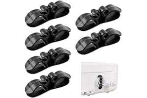 HMCEY 6 Organisateur de Cable Electrique,Range Cable Mural,Organiseur de Cordon,Appliance Cord Organizer,Support Cables Bureau,Accroche Câble Adhésif,Porte Cables Telephone pour Accessoires Cuisine