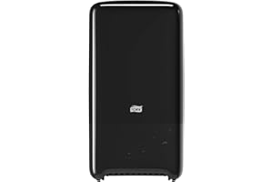 Tork Twin Mid-size Toilet Paper Roll Wall Mounted Dispenser Black T6, High Capacity, Elevation Range, 557508