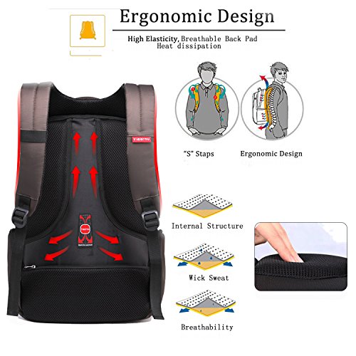 Fubevod Business Laptop Rucksack Herren 15 6 Zoll Notebook Rucksack / Rucksack mit Laptopfach/Laptop Backpack - 5