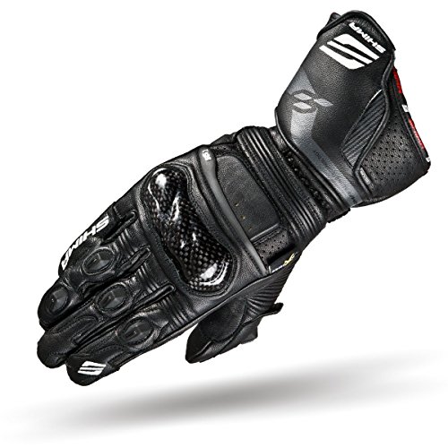 Shima RS-1, KNOX Ventilados Sport Verano Elegante Durable Guantes de Motociclismo (S-XXL), Negro, Tamaño: L