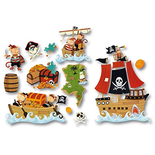 Preisvergleich Produktbild Wandtattoos Piraten Affen