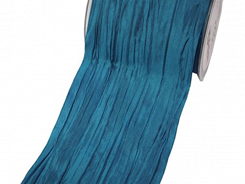 Fripe Taft Petrol Tischband Tischdeko Türkis Kommunion Konfirmation Deko - 2