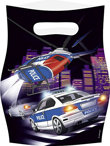 Amscan – 998287 – 8 Staubsaugerbeutel Partyzubehör Polizei